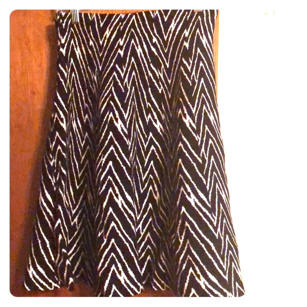 Black/White A-Line Skirt